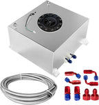 10 Gallon Aluminum Fuel Cell Gas Tank with Cap, Level Sender, Nylon Line for Universal