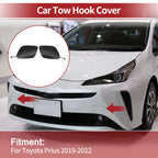 Set of 2 Front Tow Hook Cover Caps for Toyota Prius (2019–2022) No. 5212747911 Black