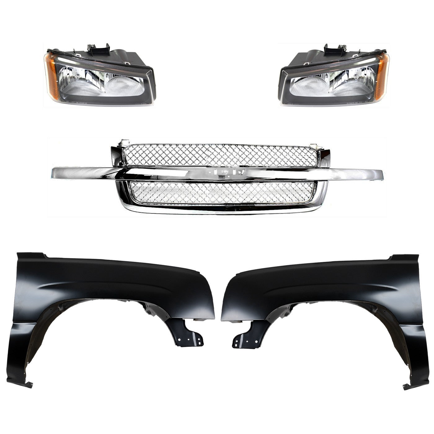 Fender Kit for Chevy Silverado 1500 (2003–2006) Front Left & Right Steel