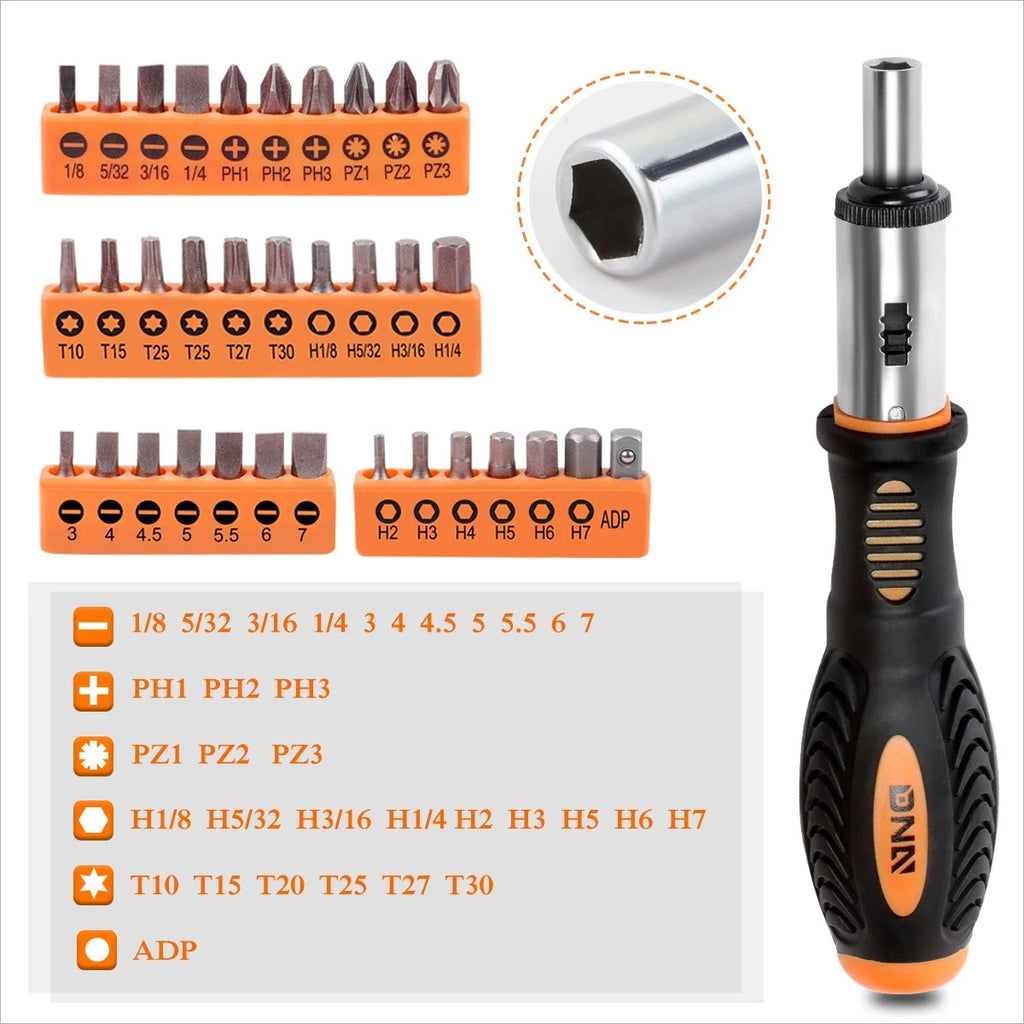 51 Pcs Magnetic Screwdriver Bit Set with Organizer Case