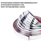 Set of 4 Chrome Trim Molding Strips for Car Body Door Protector