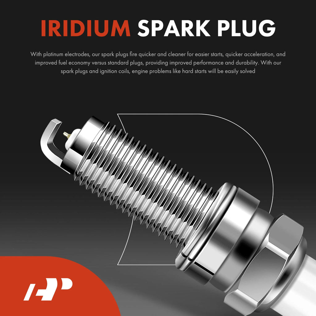 Set of 6 Ignition Coils & Iridium Spark Plugs for Honda Pilot (2009–2015)