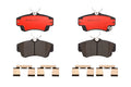 Front Brake Pad Set for Chrysler PT Cruiser Dodge (2001–2010) - Ceramic, Slotted, Clips