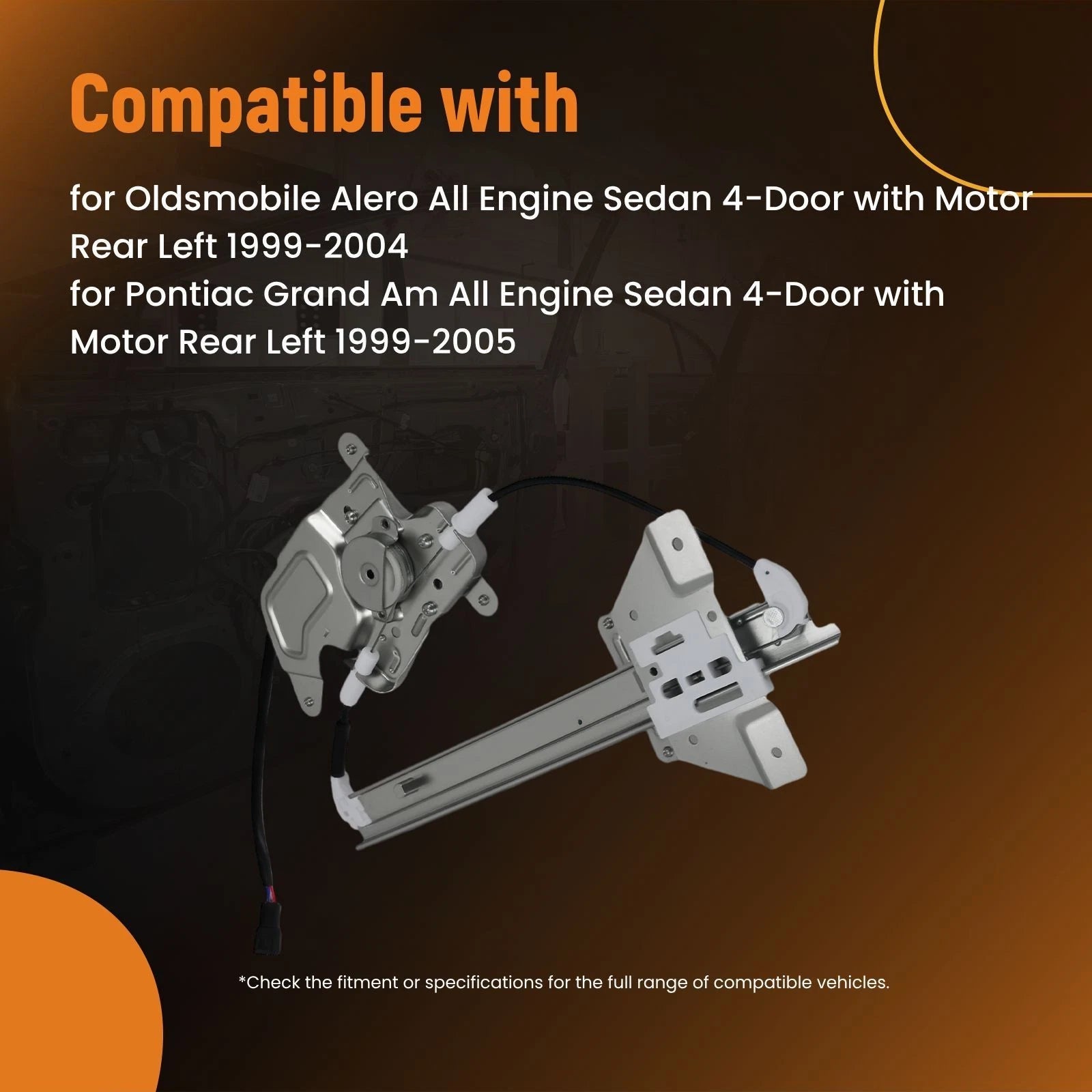 Electric Window Regulator w/ Motor for Oldsmobile Alero (1999–2004)