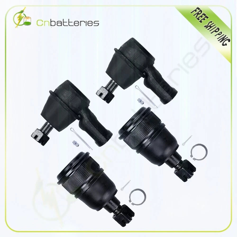 Set of 2 Lower Ball Joints + 2 Outer Tie Rod Ends for Honda Element (2003–2011)
