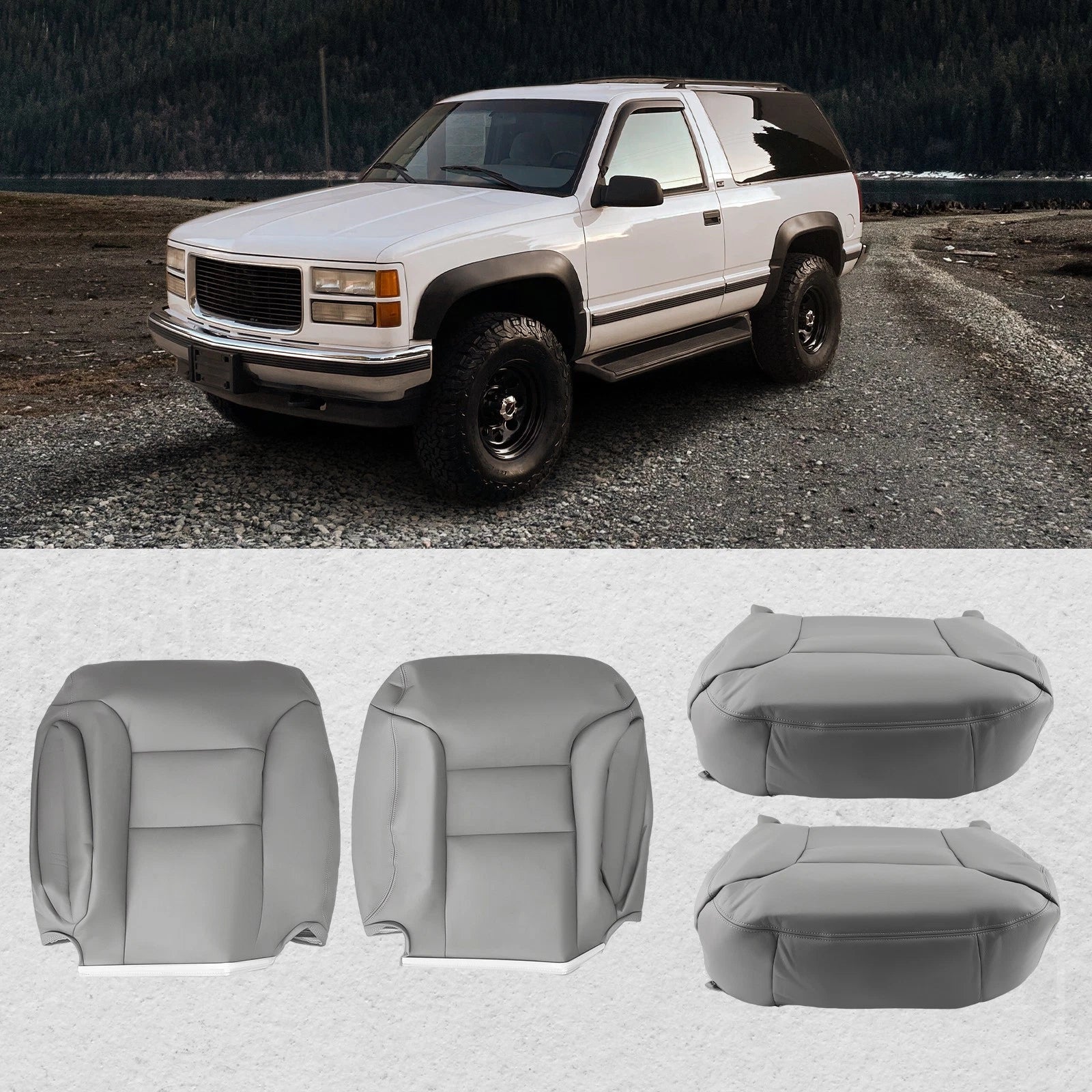 Seat Cover for Chevy Tahoe Silverado (1995–1999) Gray