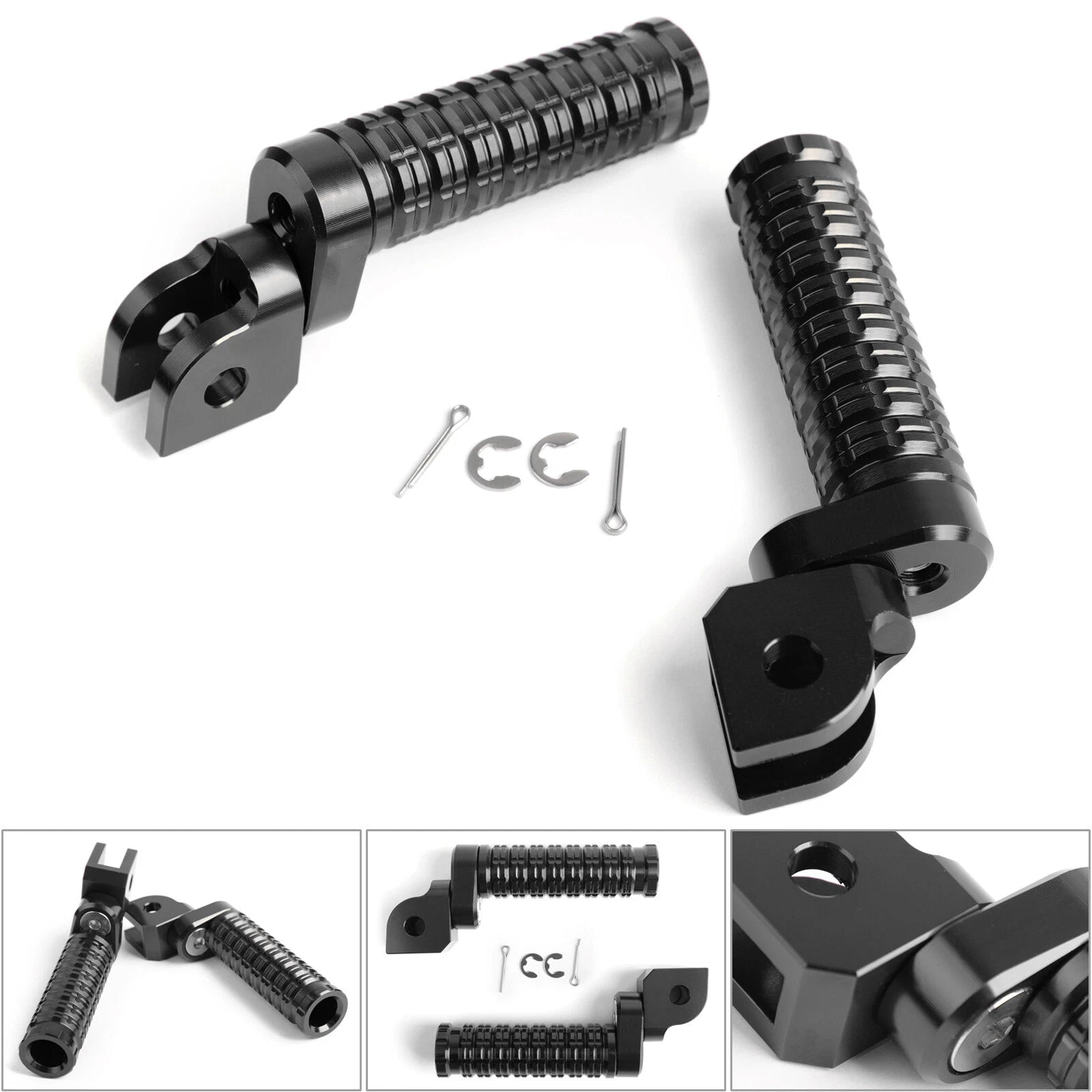 Front Footrests Foot Pegs for Honda CBR250R, CBR1000RR, Suzuki GSX-R 600, 750