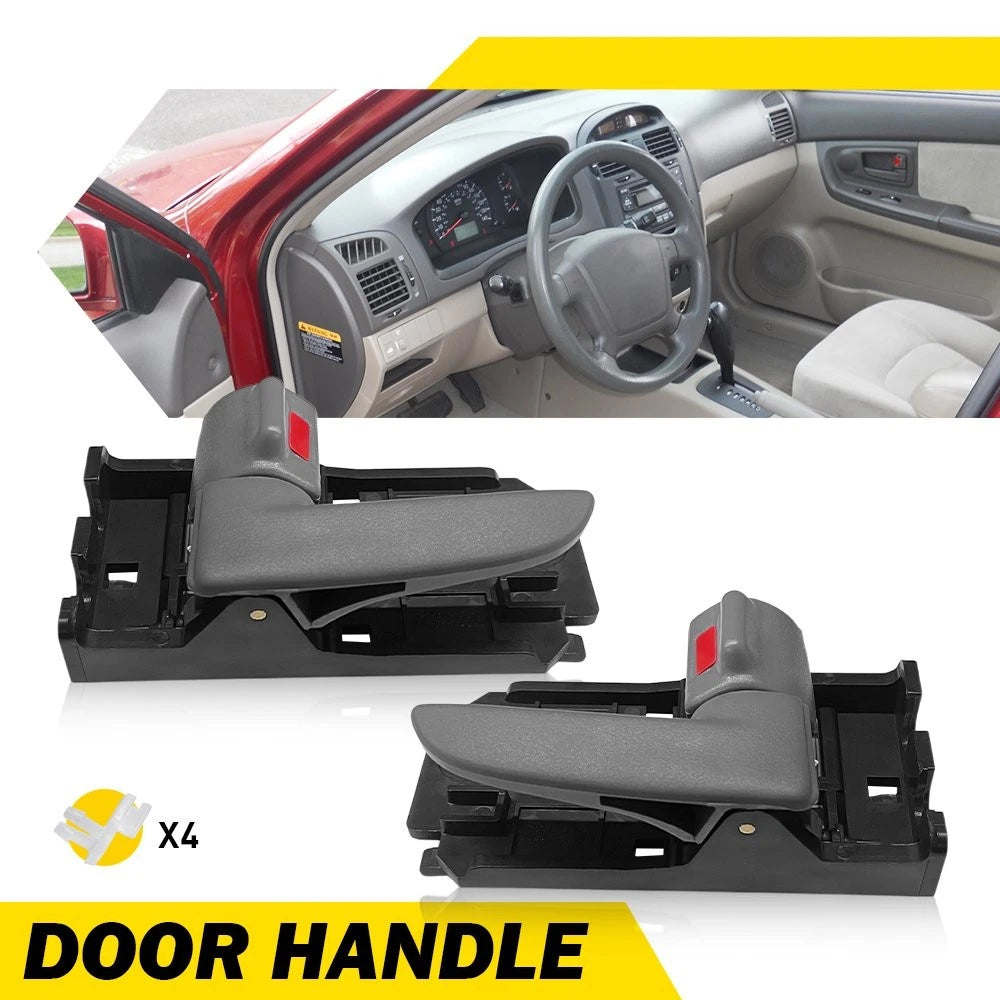2X Gray Interior Door Handle for Kia Spectra (2005–2009) LH+RH Side