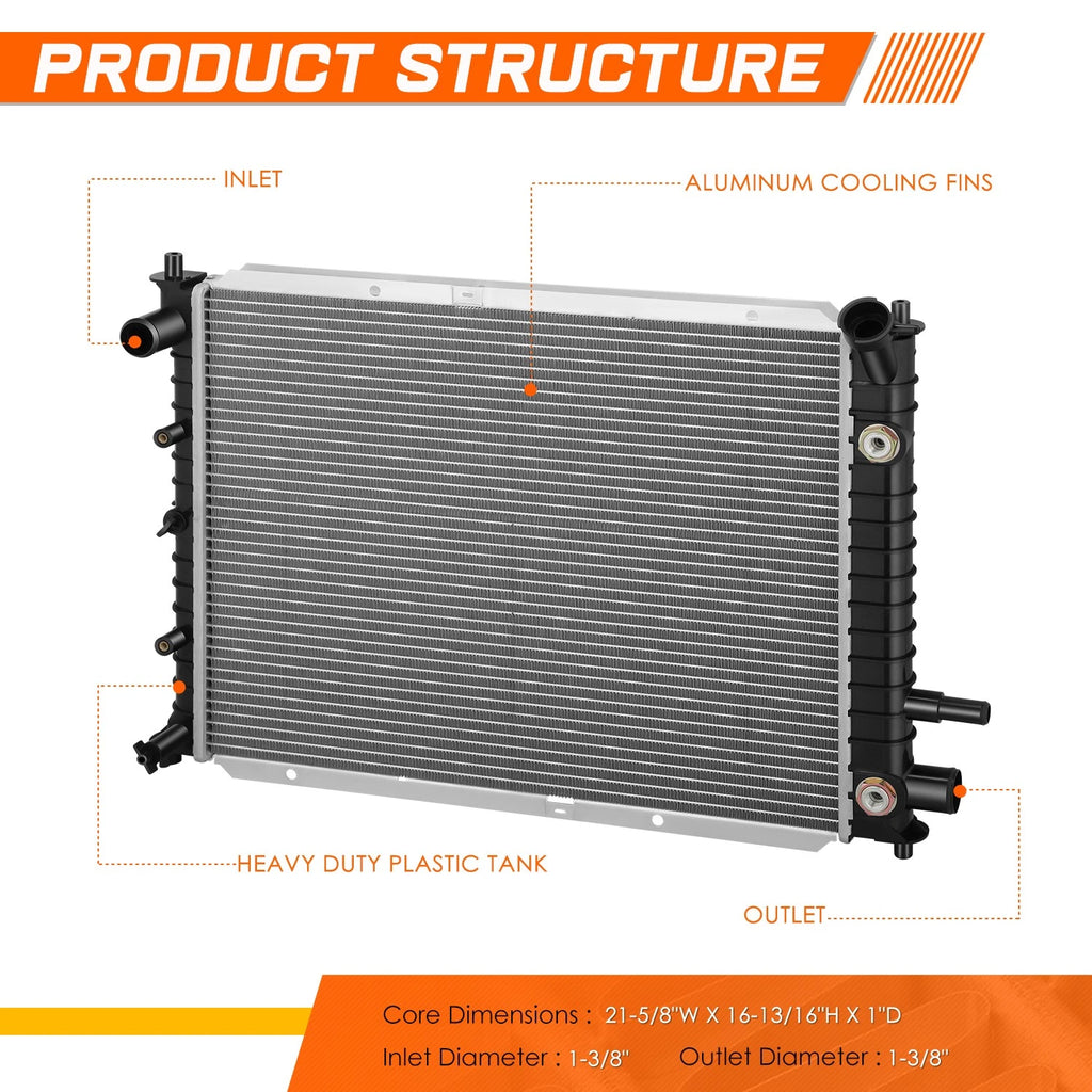 Aluminum Core Radiator for Ford Escort 1998–2003 DPI-2140