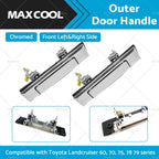 2X Chrome Door Handles for Toyota Landcruiser 60 70 75 78 79 80 (1980–2007)