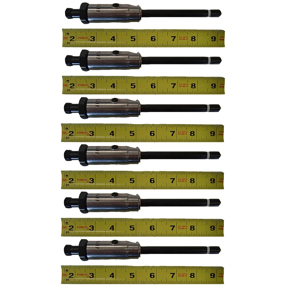 Set of 6 Pencil Nozzle Fuel Injectors for Caterpillar 330 (Fits 8N7005)