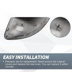 1 Pair Rearview Mirror Cover Cap Black Carbon Fiber for Audi A3 S3 RS3 (2013–2020)