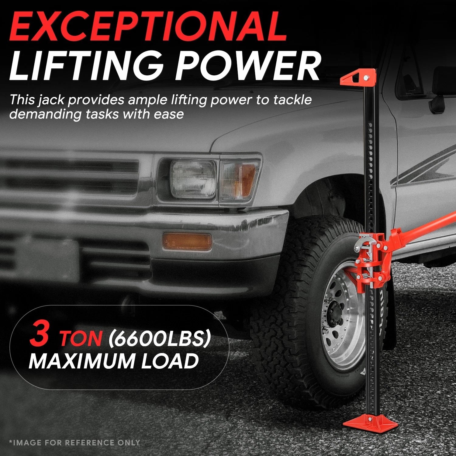 Adjustable Off Road Farm Jack 5.5"-41.3" for Universal Use (6600lbs)