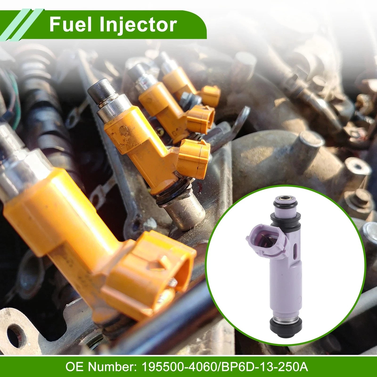 1 Pc No.195500-4060 Fuel Injector for Mazda Miata 1.8 (2001–2005)