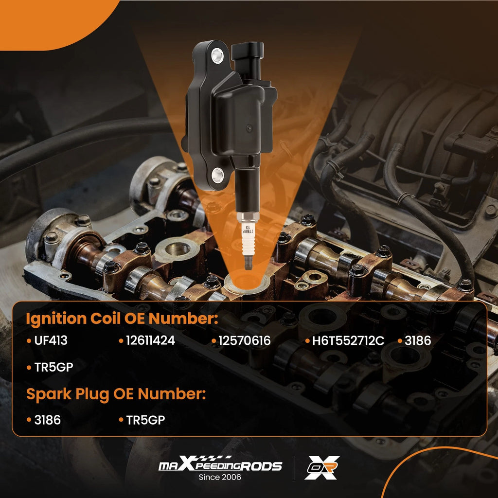 Ignition Coil and Spark Plug Kit for GMC Sierra HD Denali 2500 3500 V8 (2011–2024)
