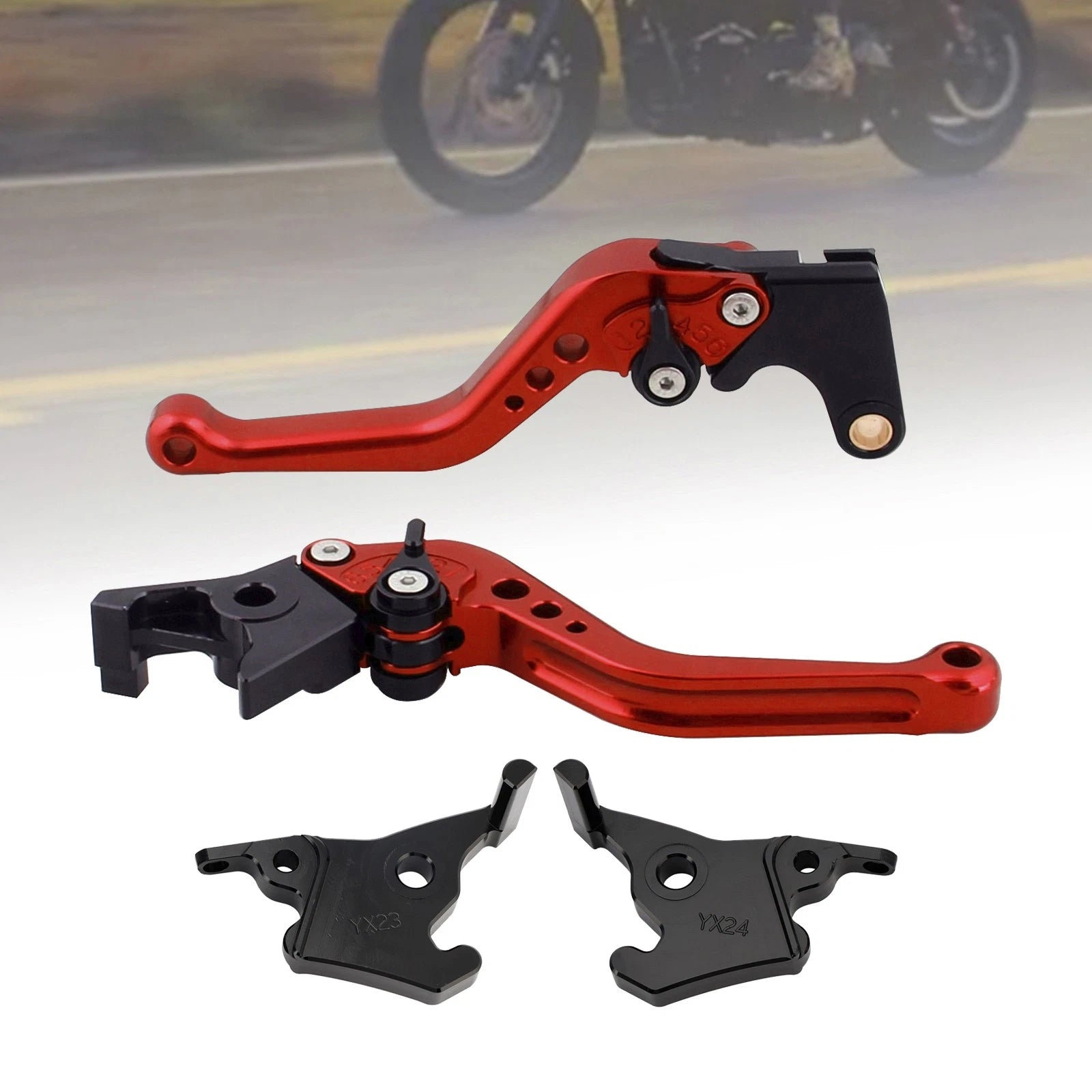 Short Clutch Brake Lever for Yamaha XMAX 300 (2023–2025) Red
