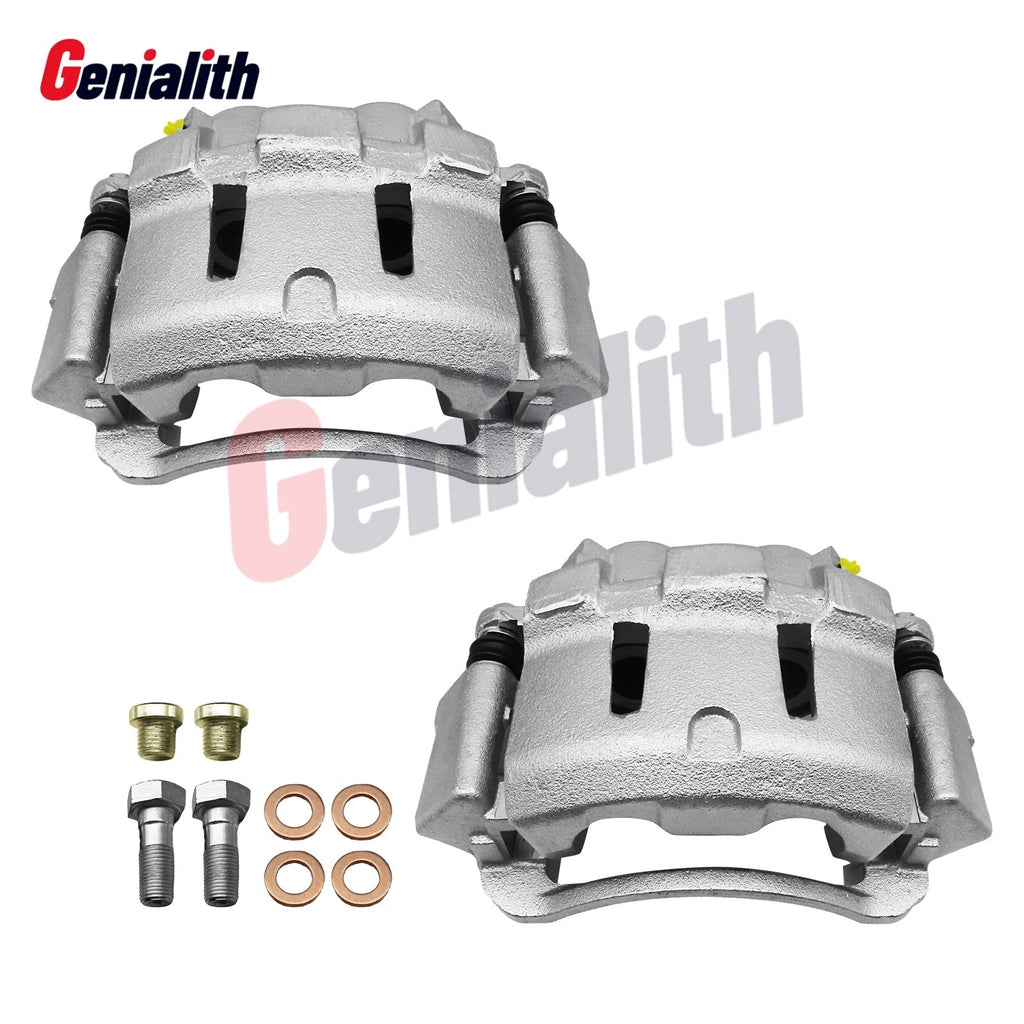 Pair Front Brake Calipers w/ Bracket for Ford Excursion F-250 F-350 (2000–2005)