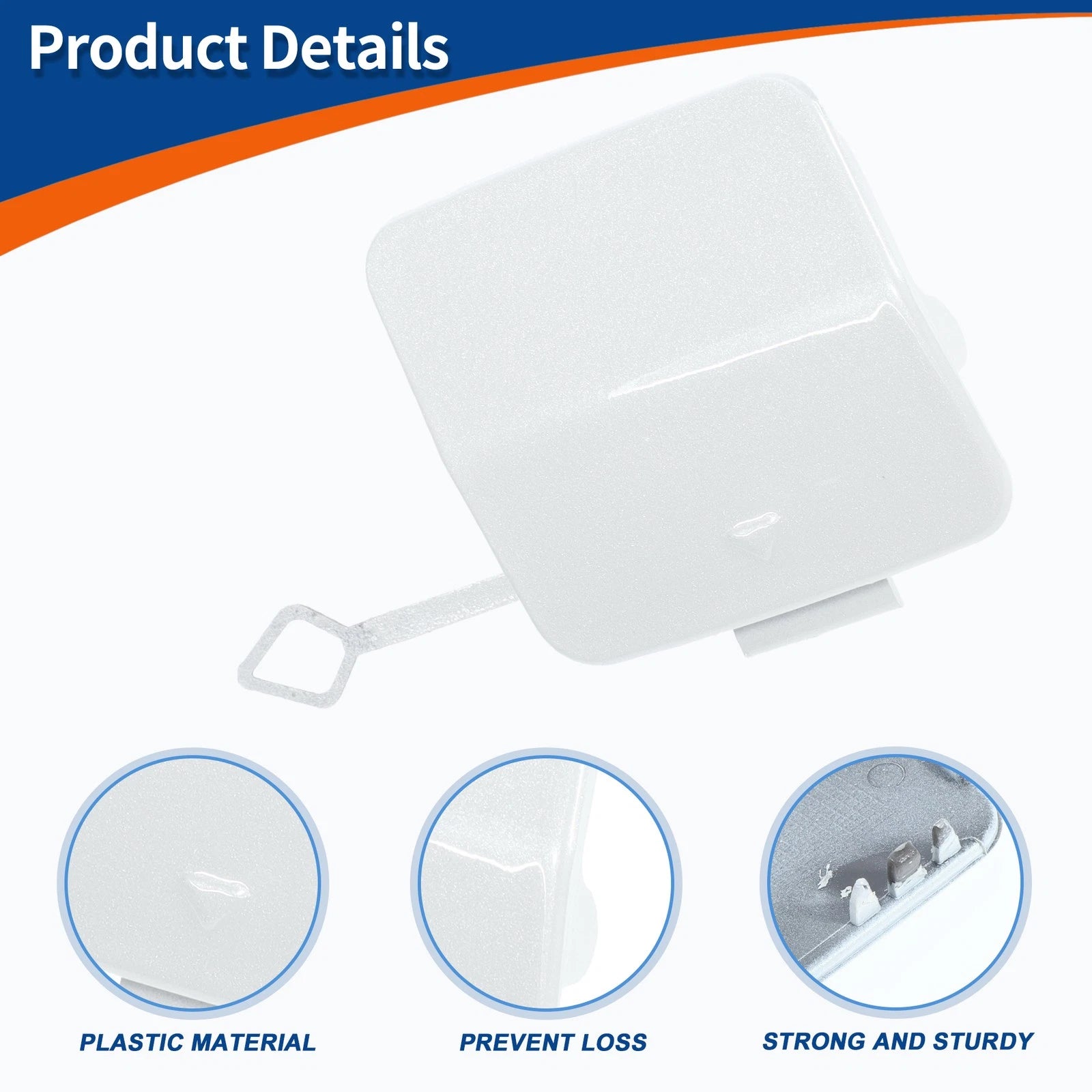 Tow Hook Cover for BMW 1 Series (2012–2019) No. 51117292947 Mineral White