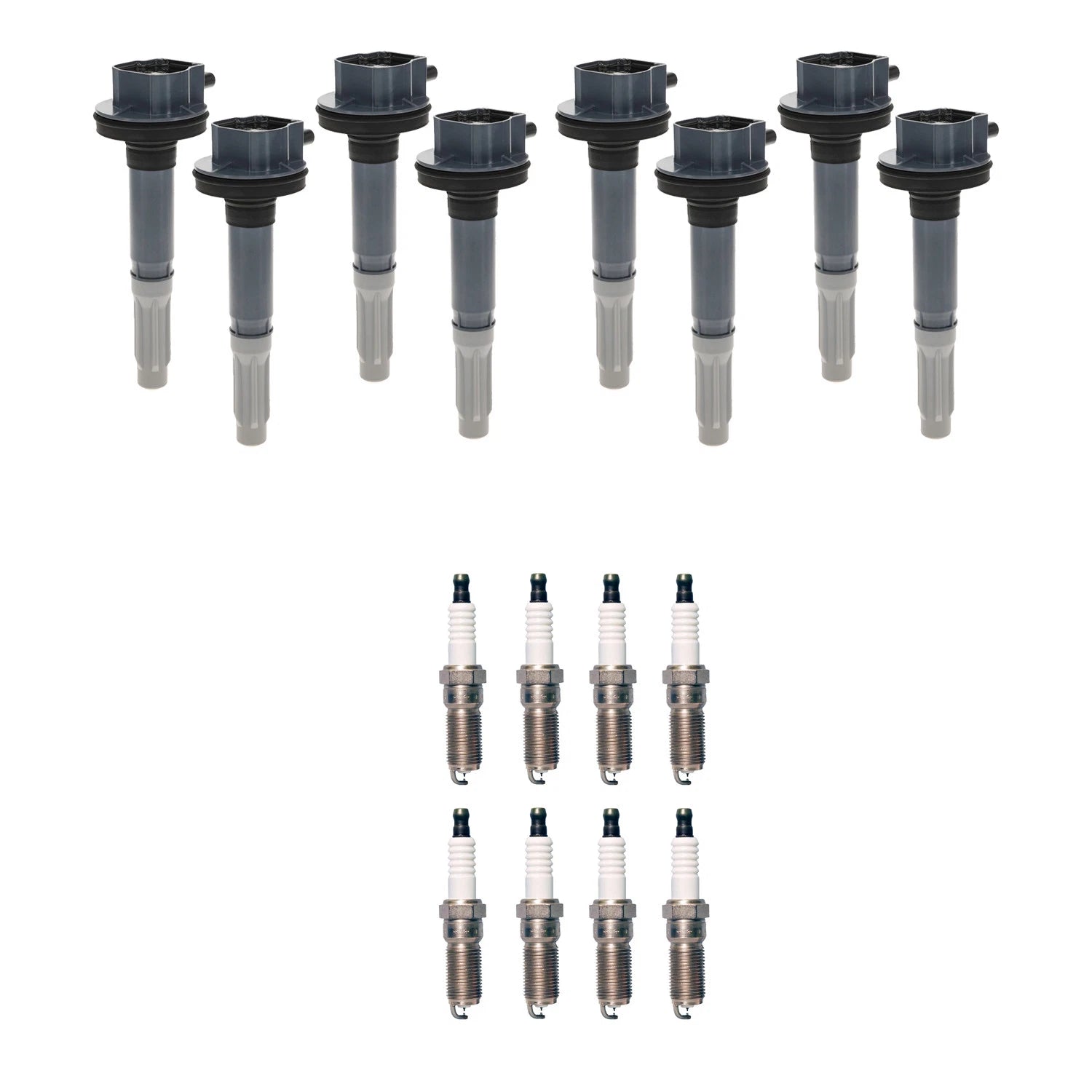 Set of 8 Ignition Coils & Denso Iridium Spark Plugs for F-150 Mustang (2011–2021)