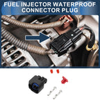 2 Pin Fuel Injector Waterproof Connector Plug for Chevrolet 