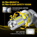 AUXITO 9145 9140 H10 LED Fog Light Bulb Conversion Kit (100W 5000LM 6500K)