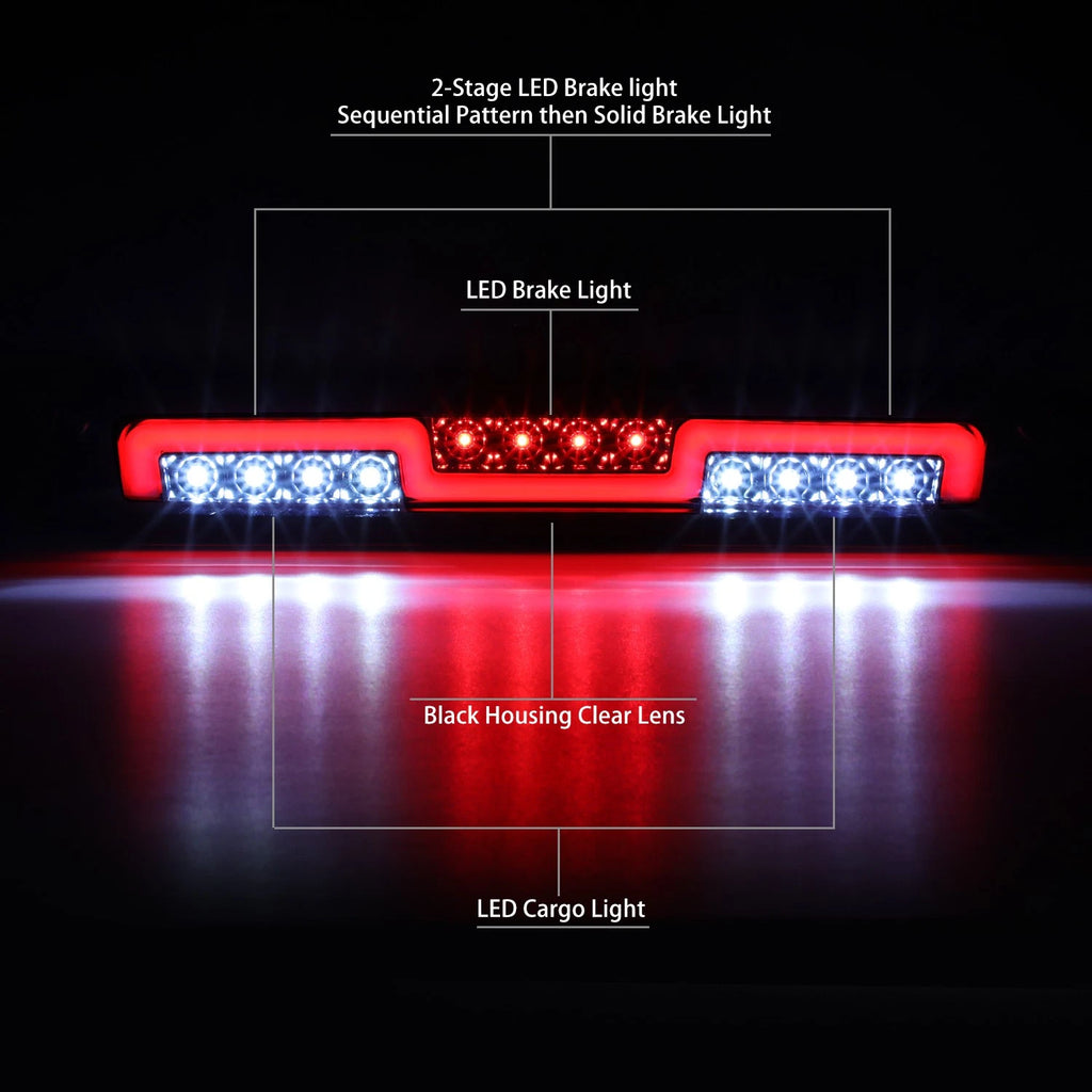 Sequential LED 3rd Brake Tail Light for Silverado Sierra (2007–2014)