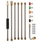 4000 PSI 15 in Pressure Washer Extension Wand for Stainless Steel Brass (6)