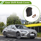 Gear Shift Knob Cover for Lexus NX300 (2014–2021) Black Brown Faux Leather