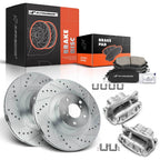 8x Drilled Brake Rotors & Pads for Subaru Outback Forester 