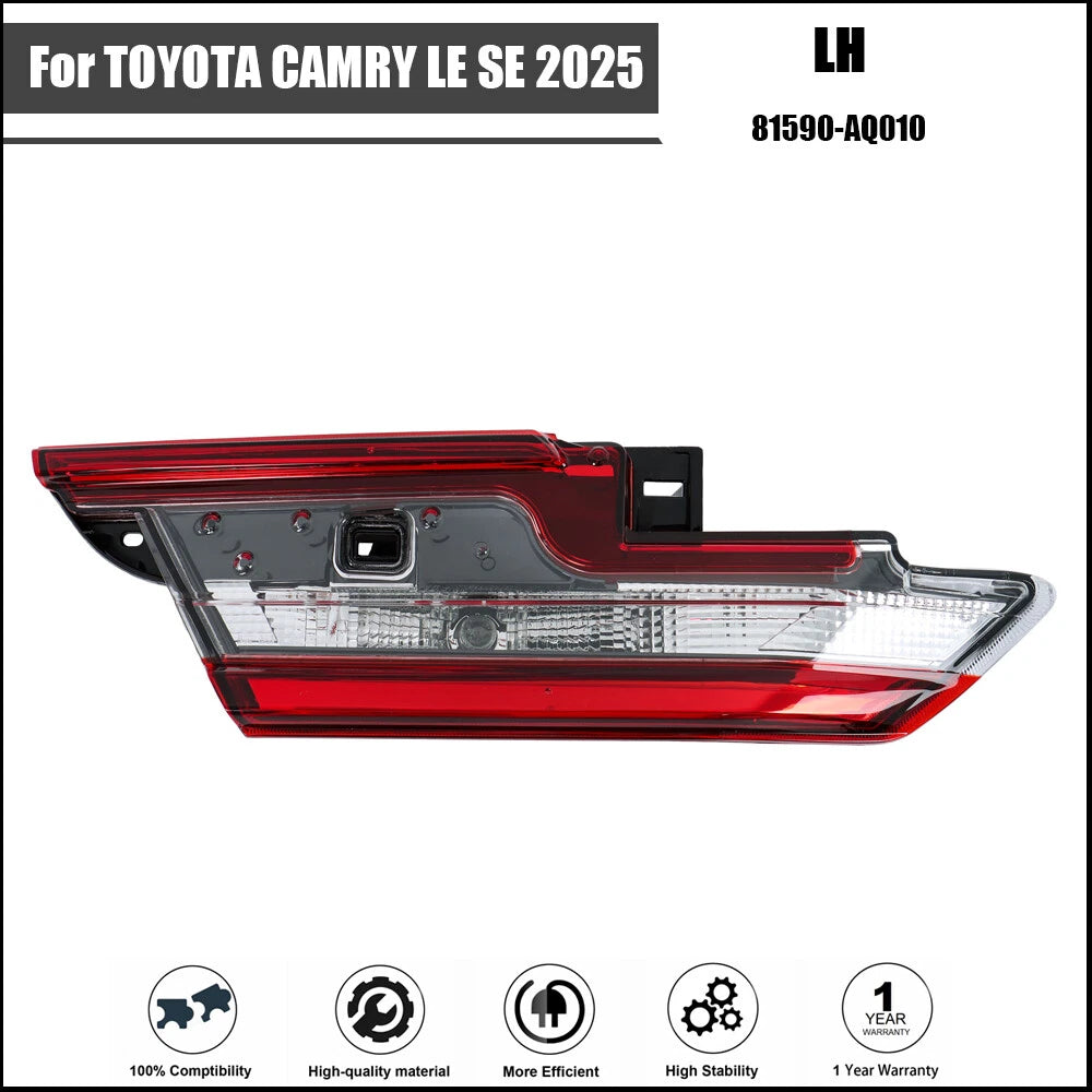 Rear Tail Light for Toyota Camry (2025) Left Inner Side Clear Lens
