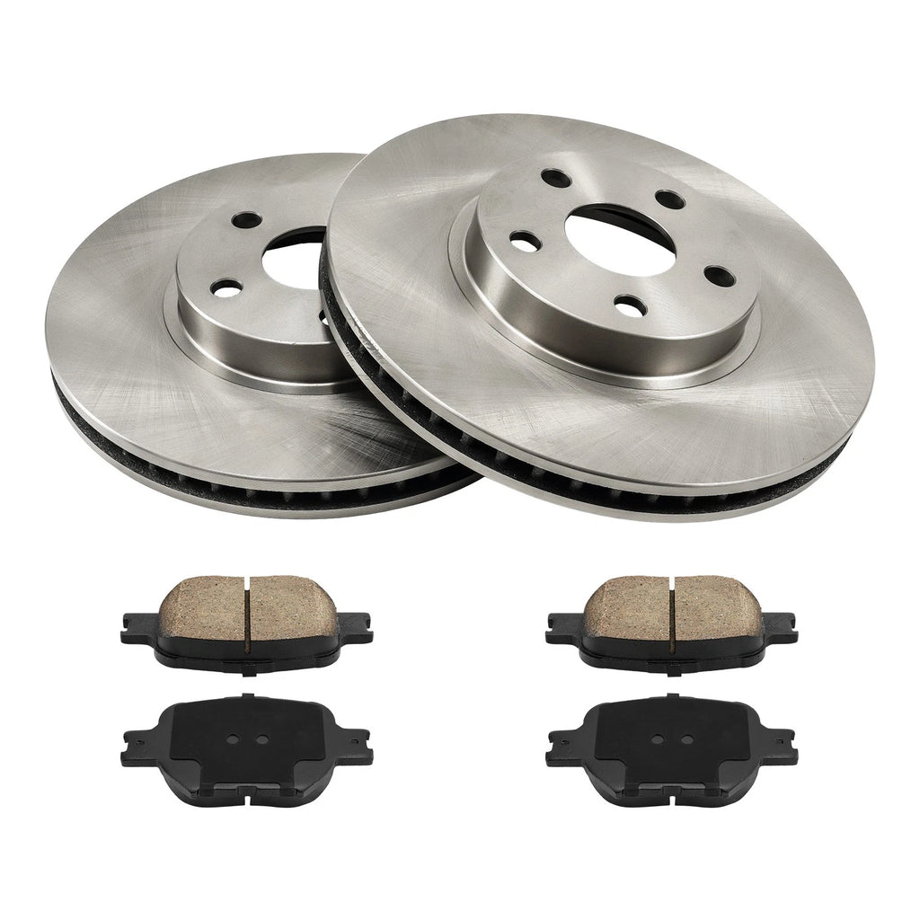 Brake Rotors and Ceramic Pads Kit Front for Toyota Celica 2002–2005