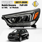 Full LED Headlight for Buick Encore (2017–2020) w/LED DRL & Module