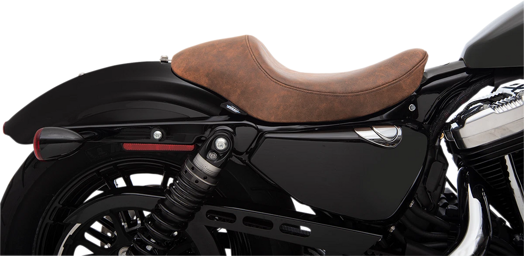 3/4 Solo Seat for Harley-Davidson XL (2004–2022) - Brown Distressed 0804-0747