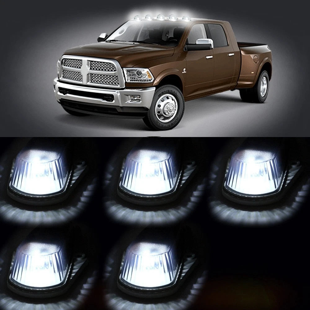 5X Cab Roof Marker Running Light with 6-5730 White LED Bulb for Ford F-250-750