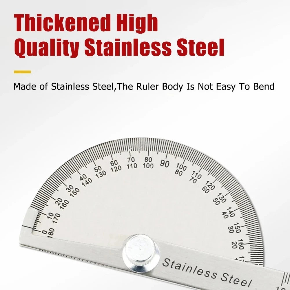 Rotary Angle Finder Machinist Ruler for Stainless Steel (0-180°)
