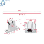 Set of 4 Linear Motion Rails for Precision Applications (800mm Length)