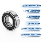 6003VV Deep Groove Ball Bearing for Scooter Skateboard Wheel (17x35x10mm)