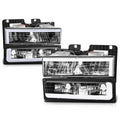 C-Shape LED DRL Headlights for Chevy GMC C/K Suburban Tahoe Yukon (1988–2000)