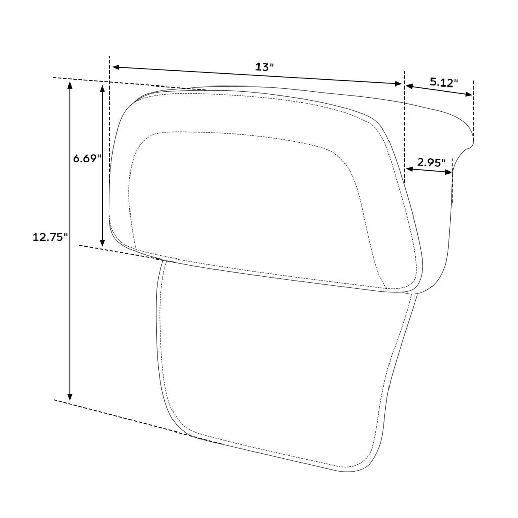 Razor Chopped Trunk Backrest Pad for Harley Street Glide (2014–2025)