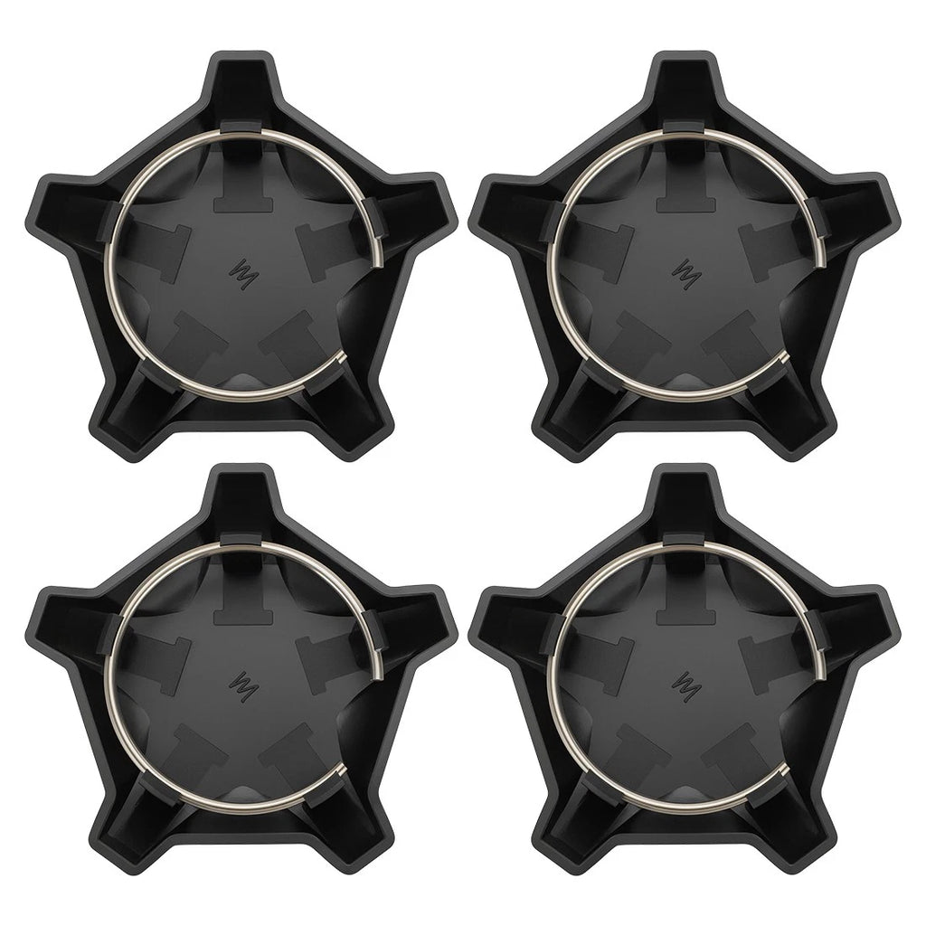 Set of 4 Black 5 Lug Wheel Rim Caps for Polaris RZR Turbo R (2022–2024)