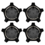 Set of 4 Black 5 Lug Wheel Rim Caps for Polaris RZR Turbo R (2022–2024)