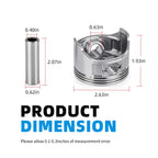 0.5mm Oversize Bore Piston Ring Kit for EZGO Golf Cart Robin 350cc (1996–2008)