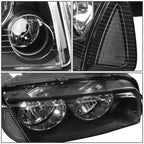 Black/Clear Signal Turn Signal Headlights for Dodge Charger (2006–2010)