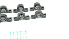 Set of 6 Pillow Block Mounted Ball Bearings for Various Applications