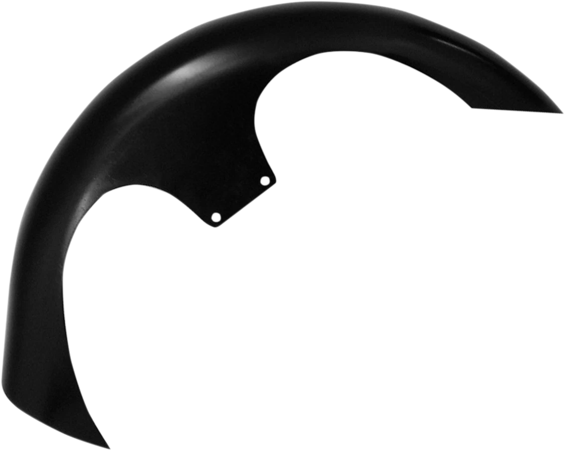 Shank Front Fender Kit for Raked Frames - Black Steel - 26"