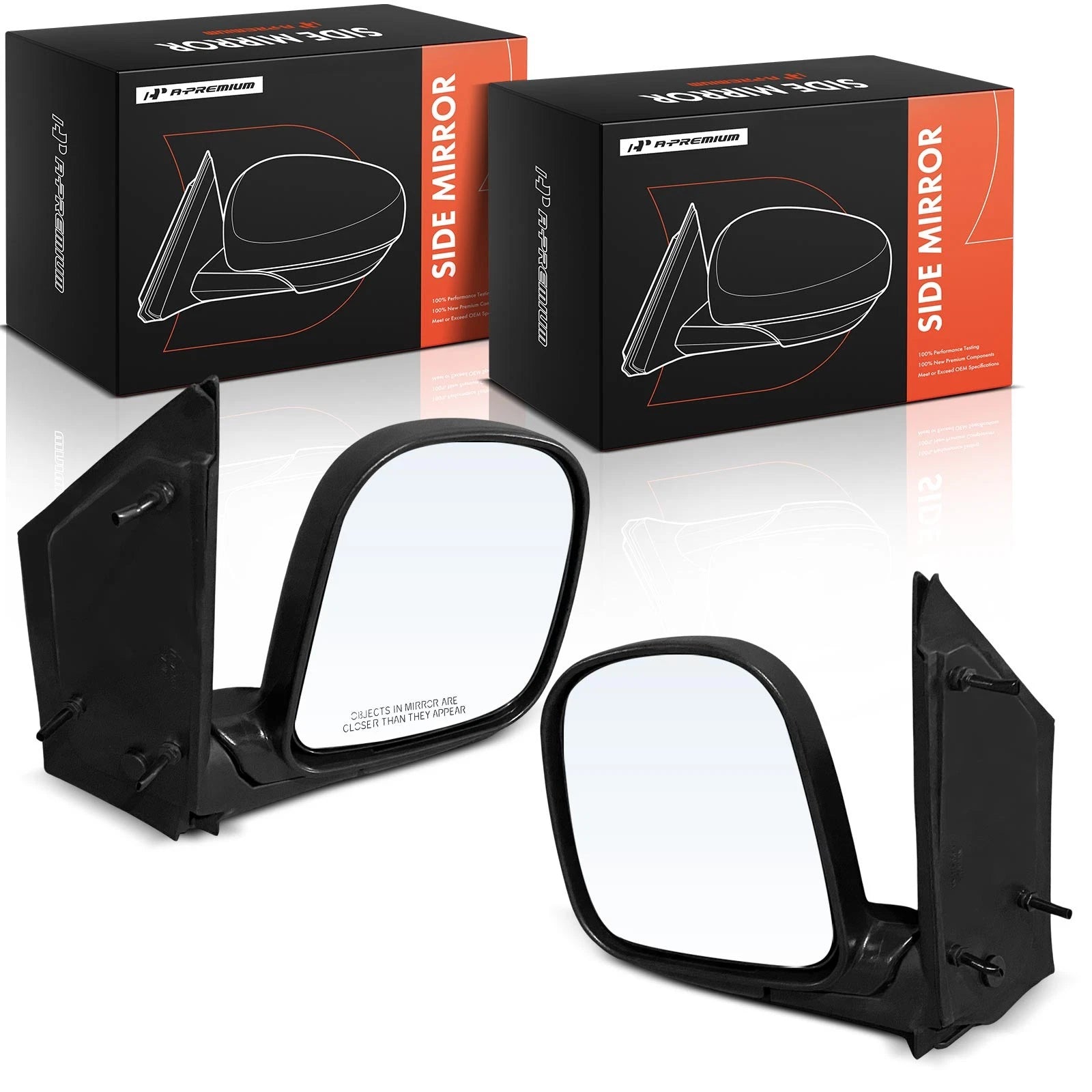 Pair Manual Mirrors for Chevy Express 1500 GMC Savana 
