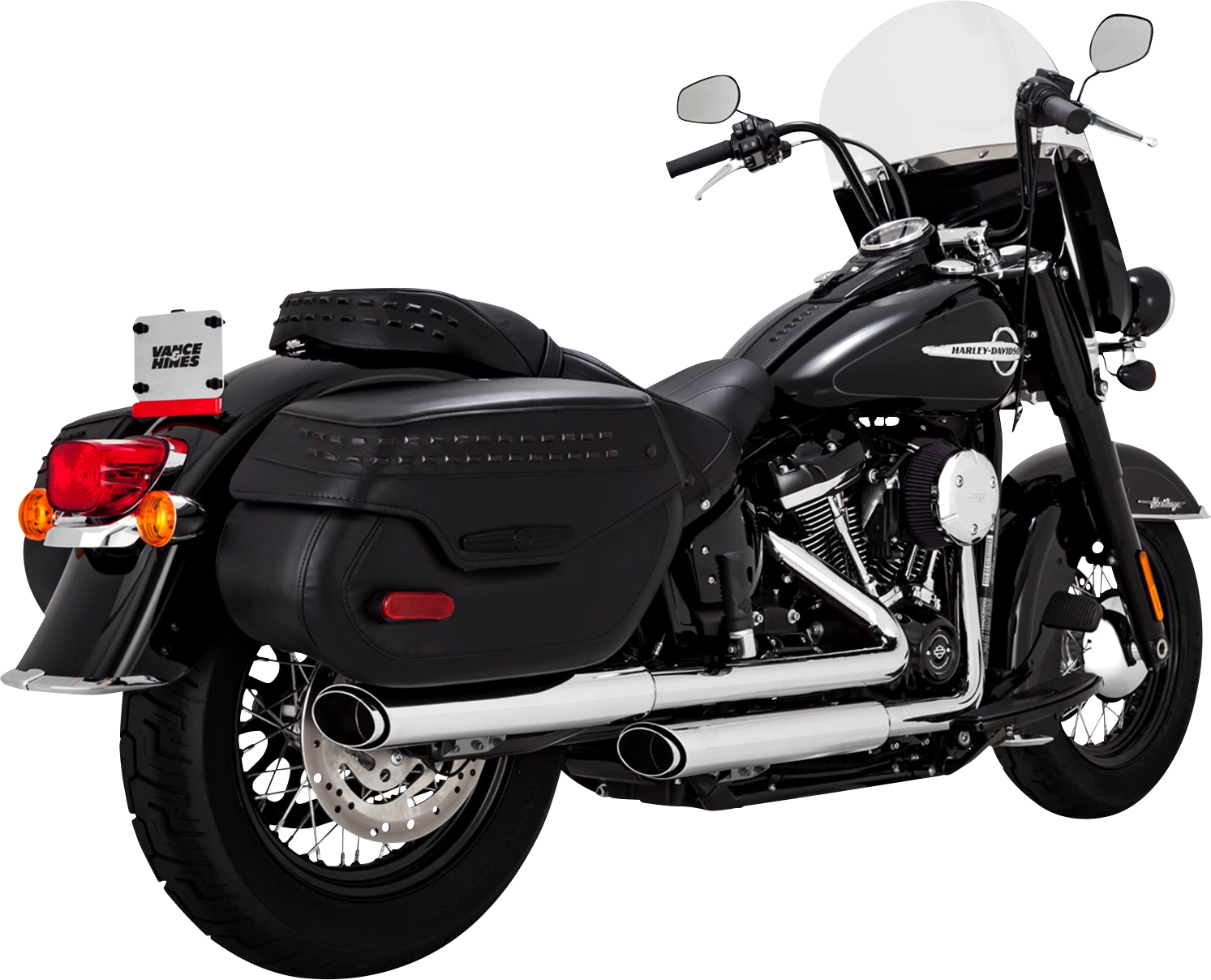 Vance & Hines 3" Twin Slash Slip-On Muffler Chrome 16379 for Harley Touring (2018–2024)