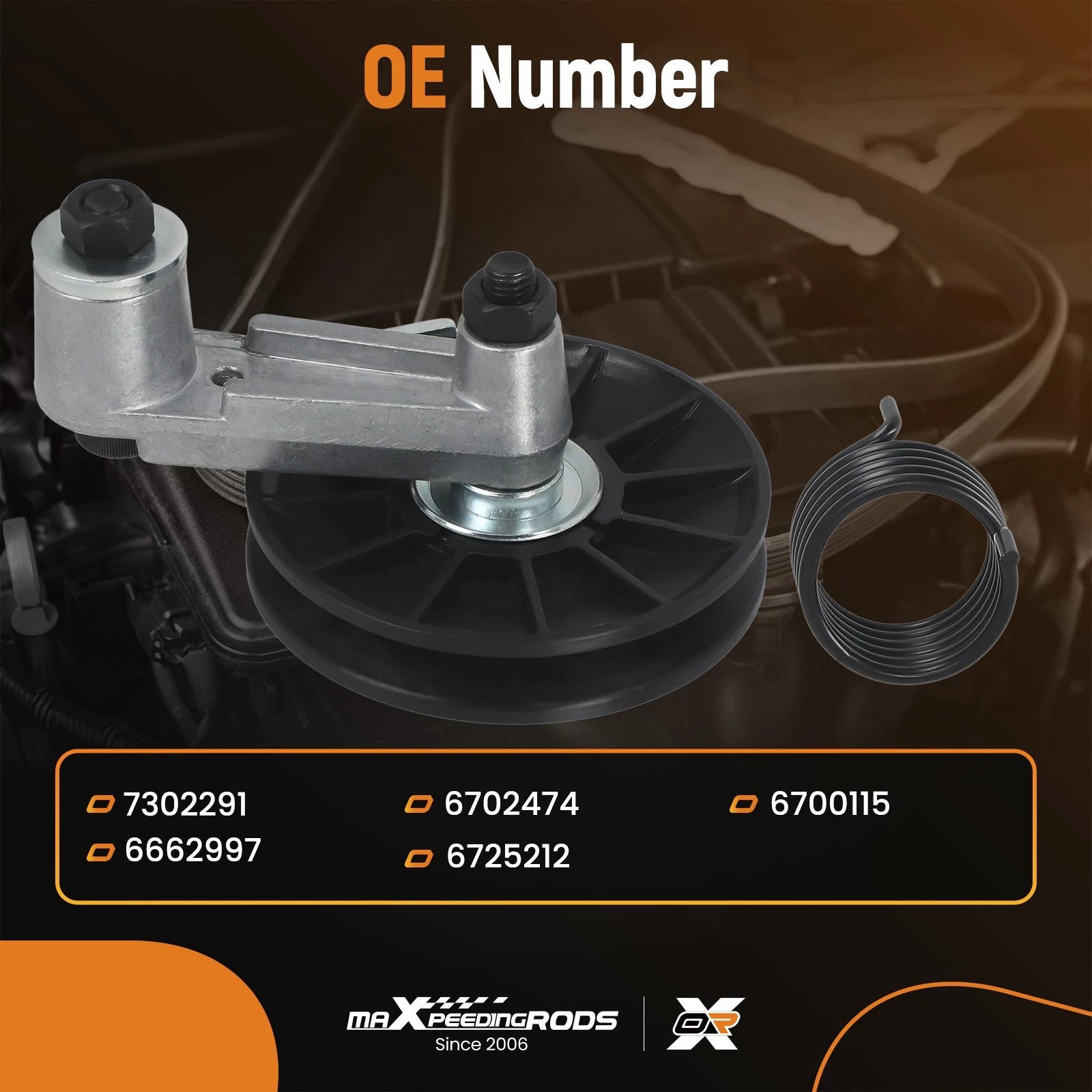Fan Pulley Tensioner Kit for Bobcat A220 A300 (2000–2023) 6662997
