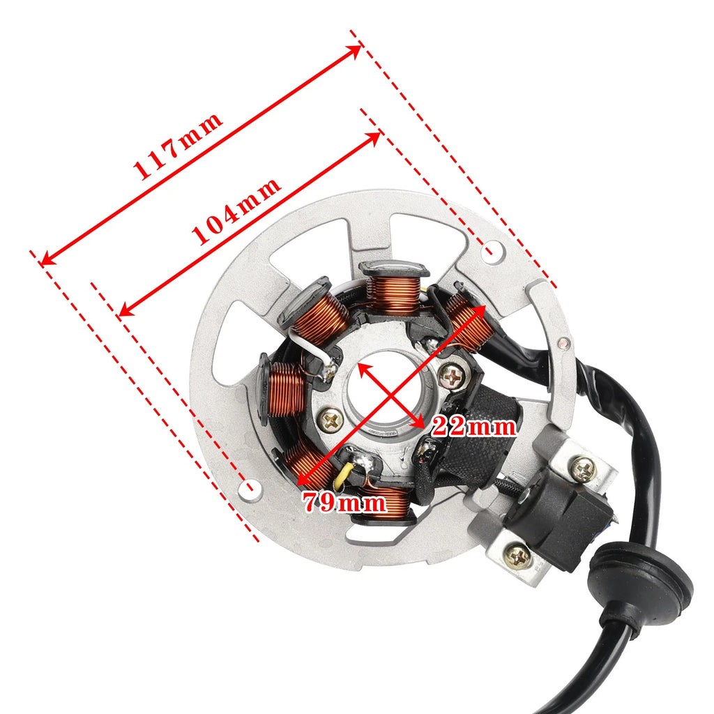 5-Wire Magneto Stator for 50cc 1PE40QMB Jog Minarelli (2 Stroke)