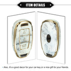Key Fob Cover for Hyundai Accent Tucson, 3 Button TPU Gray (2010-2023)